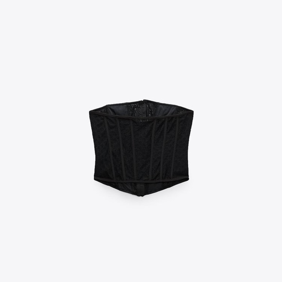 ZARA LACE CORSET STYLE TOP - Picture 2 of 7